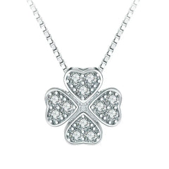 Magnetic Silver Flower Pendant | قلادة زهرة فضية مغناطيسية