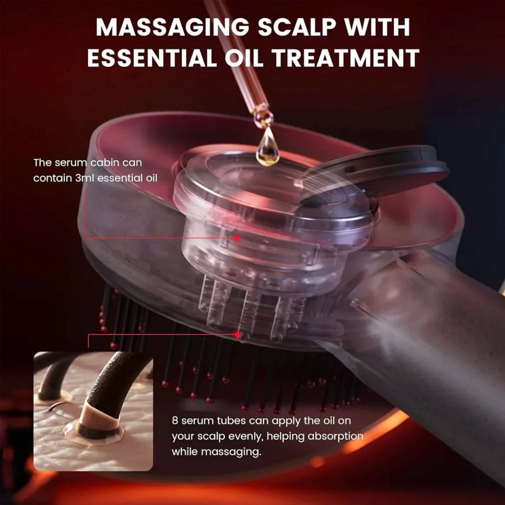 Rechargeable Red Light Scalp Massager & Hair Oil Applicator